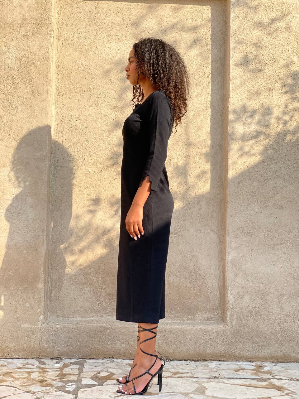  side maxi dress full look