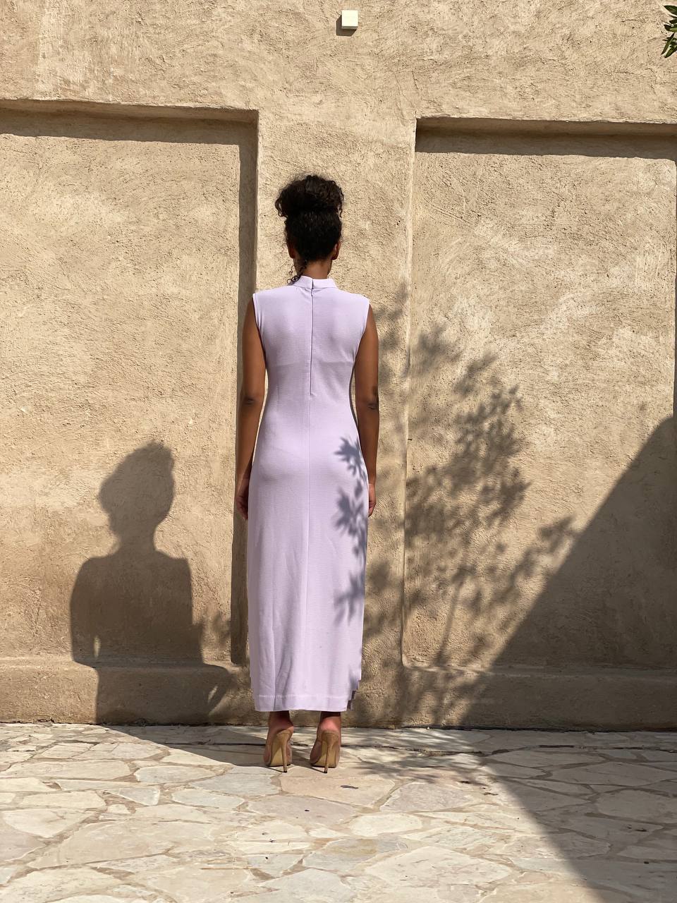 Back Full look Turtleneck  dress 