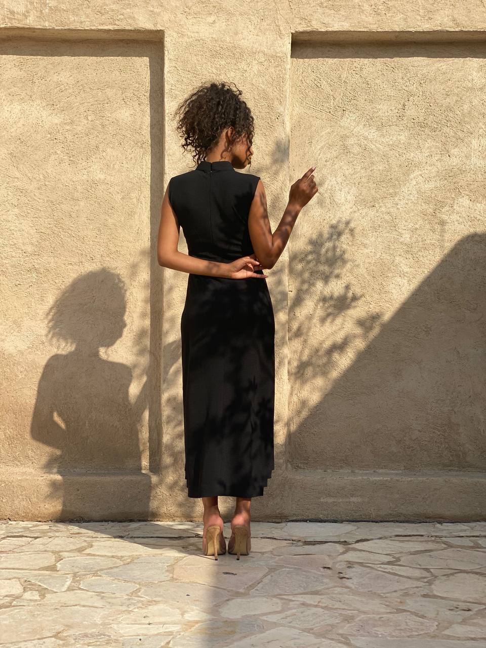 back Full look Turtleneck  dress 
