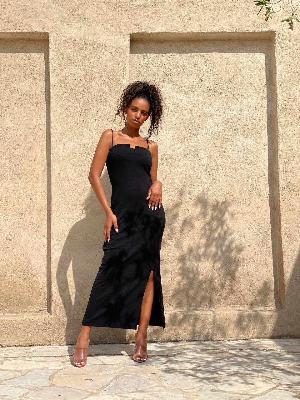 Full look Long slip dress