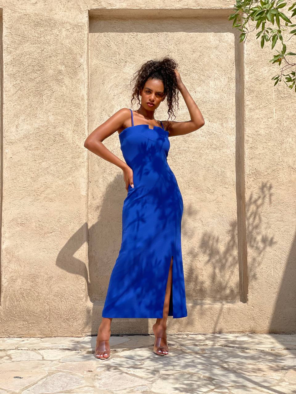 Full look Long slip dress