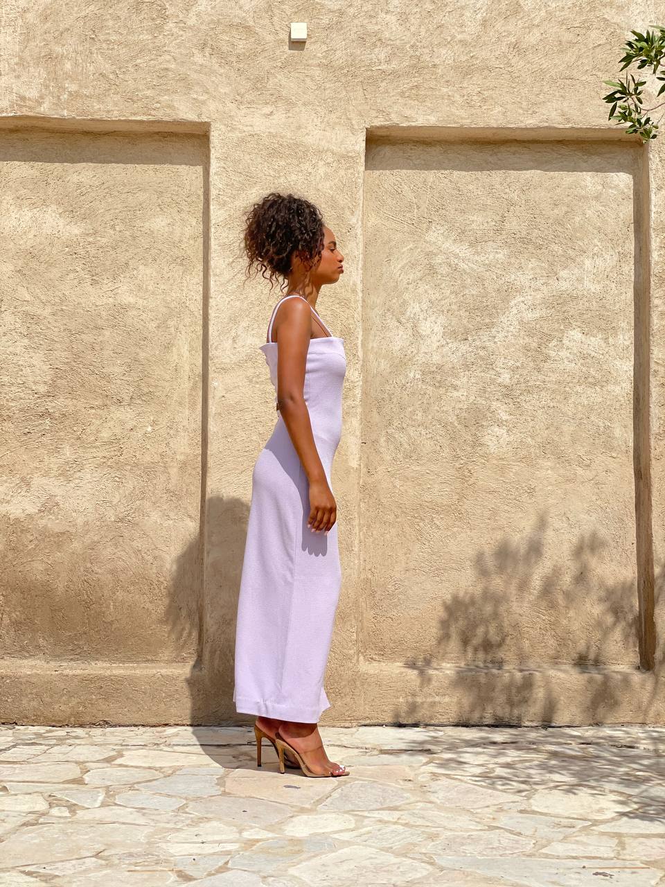 side Full look Long slip dress